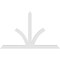 Ekena Millwork Richland Architectural Grade PVC Gable Bracket, 72"W x 45"H x 2"D x 4"F, 15/12 Pitch GBP072X45X0204RIC00 - alternate 3
